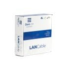 DANICOM Cat7 internetkabel op rol 100m solid grijs LSZH (Eca) - extra afgeschermd