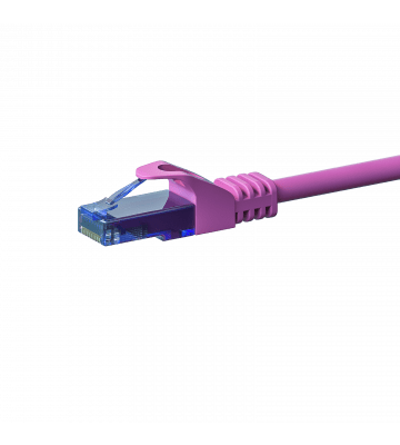 Cat6a internetkabel 0,50m roze 100% koper - onafgeschermd