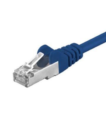 Cat5e internetkabel 0,25m blauw - afgeschermd