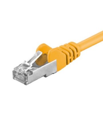 Cat5e internetkabel 0,50m geel - afgeschermd