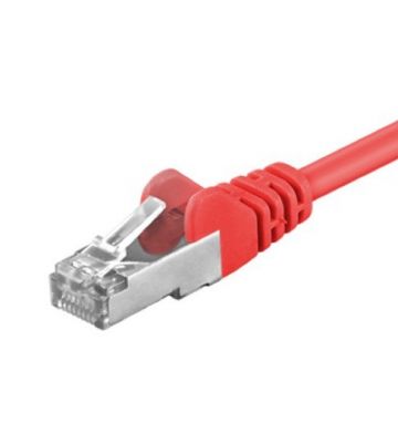 Cat5e internetkabel 0,50m rood - afgeschermd