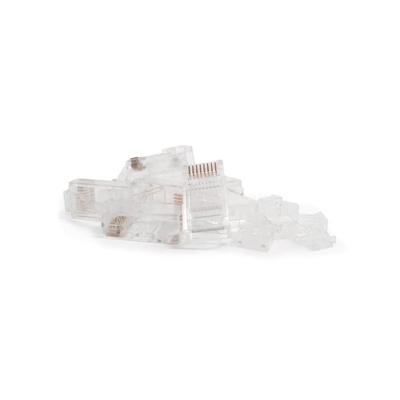 Cat6 internetstekker RJ45 + Hulpstukje - onafgeschermd - voor soepele kern - 10 stuks