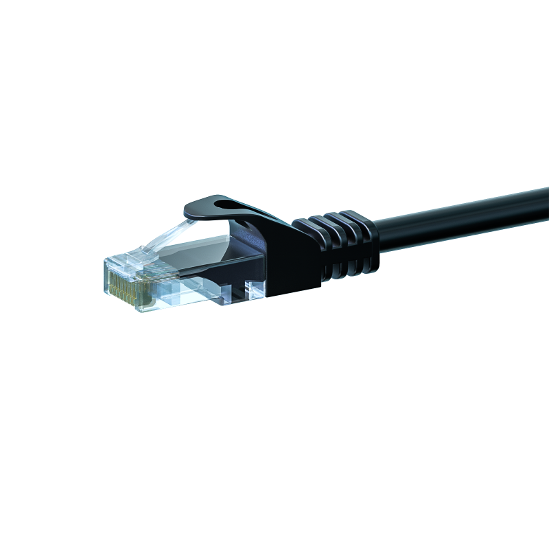 Cat5e internetkabel 5m zwart 100% koper - onafgeschermd