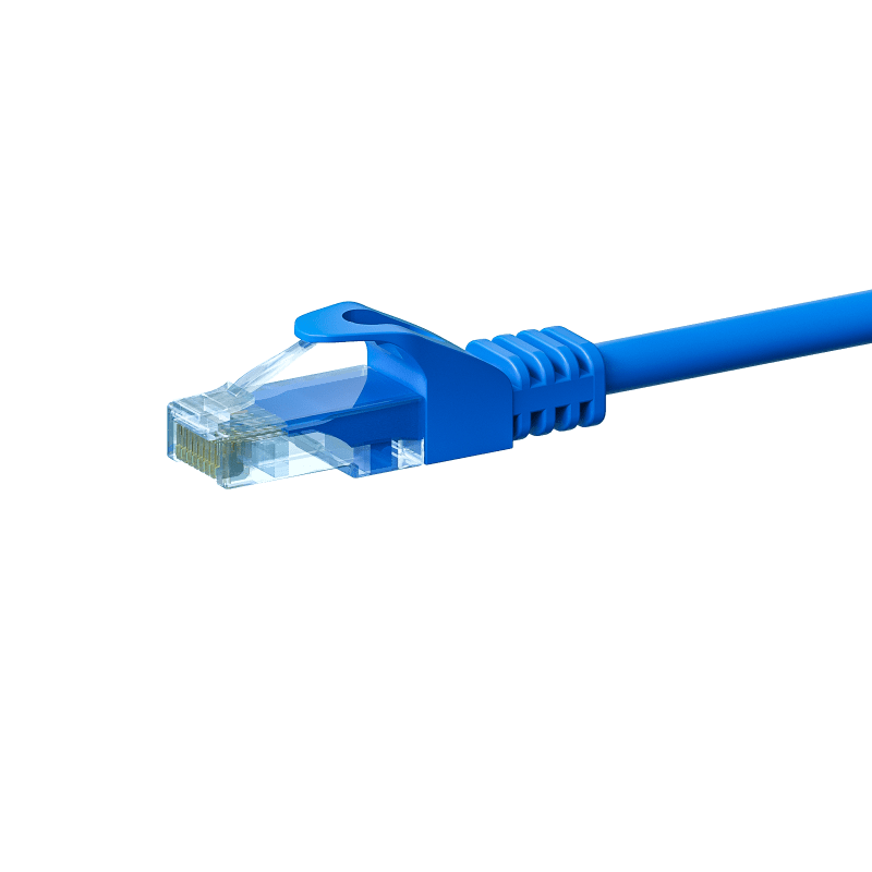 Cat5e internetkabel 50m blauw 100% koper - onafgeschermd