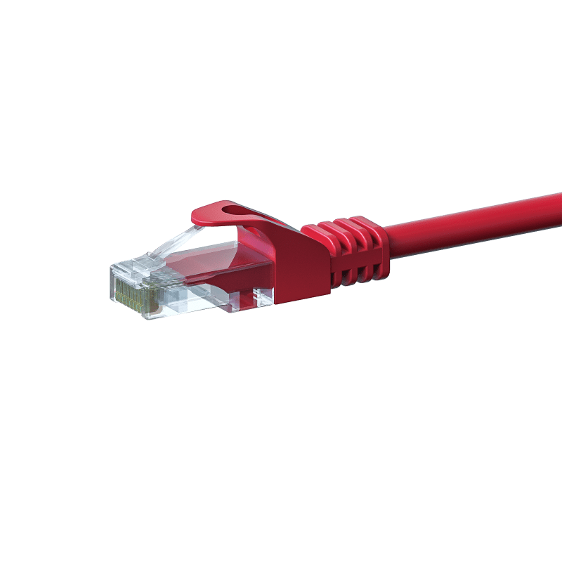 Cat5e internetkabel 10m rood 100% koper - onafgeschermd