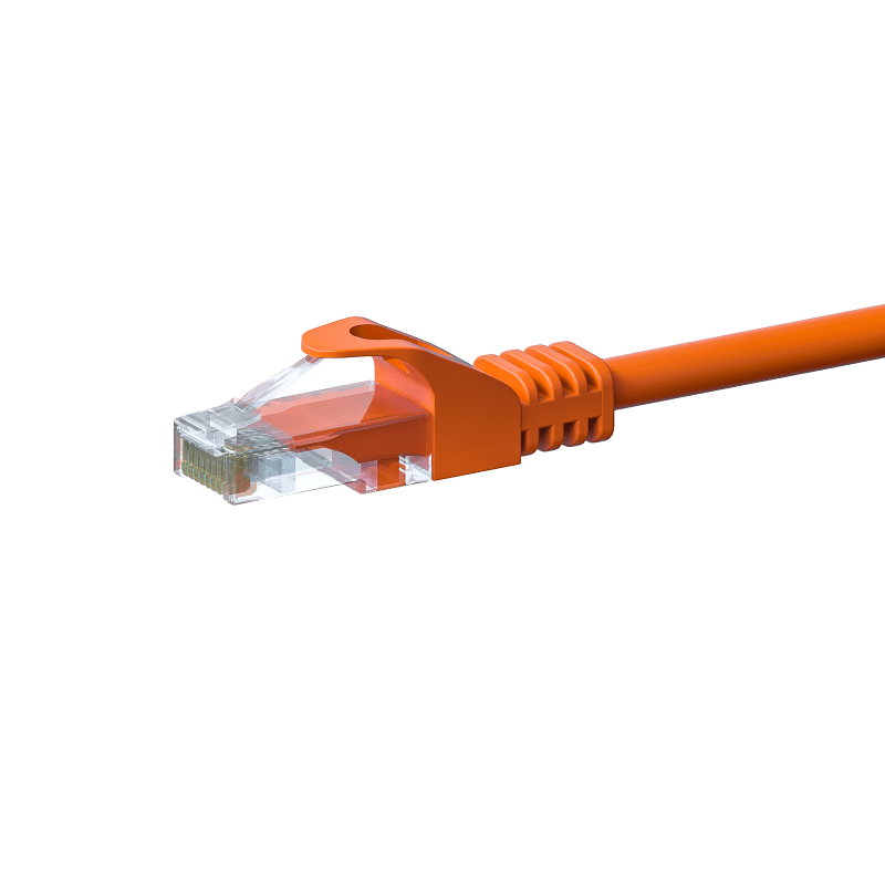 Cat5e internetkabel 50m oranje 100% koper - onafgeschermd