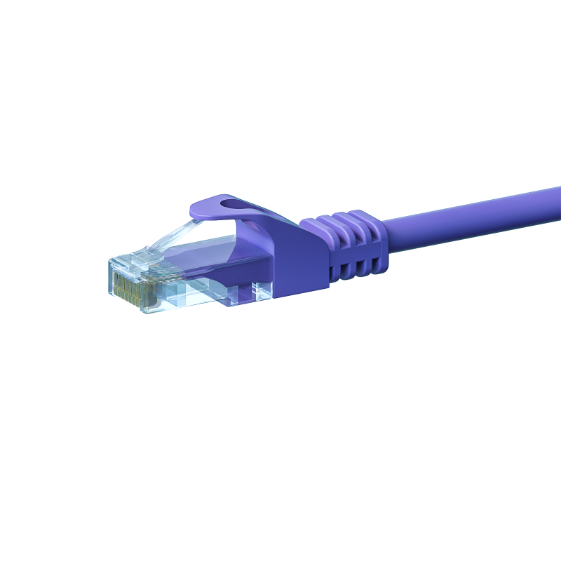 Cat5e internetkabel 5m paars 100% koper - onafgeschermd