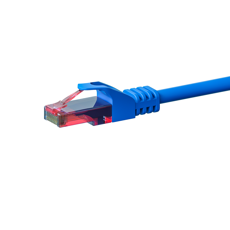 Cat6 internetkabel 2m blauw 100% koper - onafgeschermd