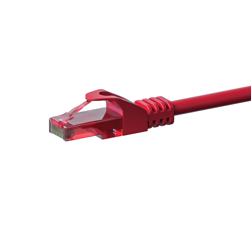 Cat6 internetkabel 3m rood 100% koper - onafgeschermd