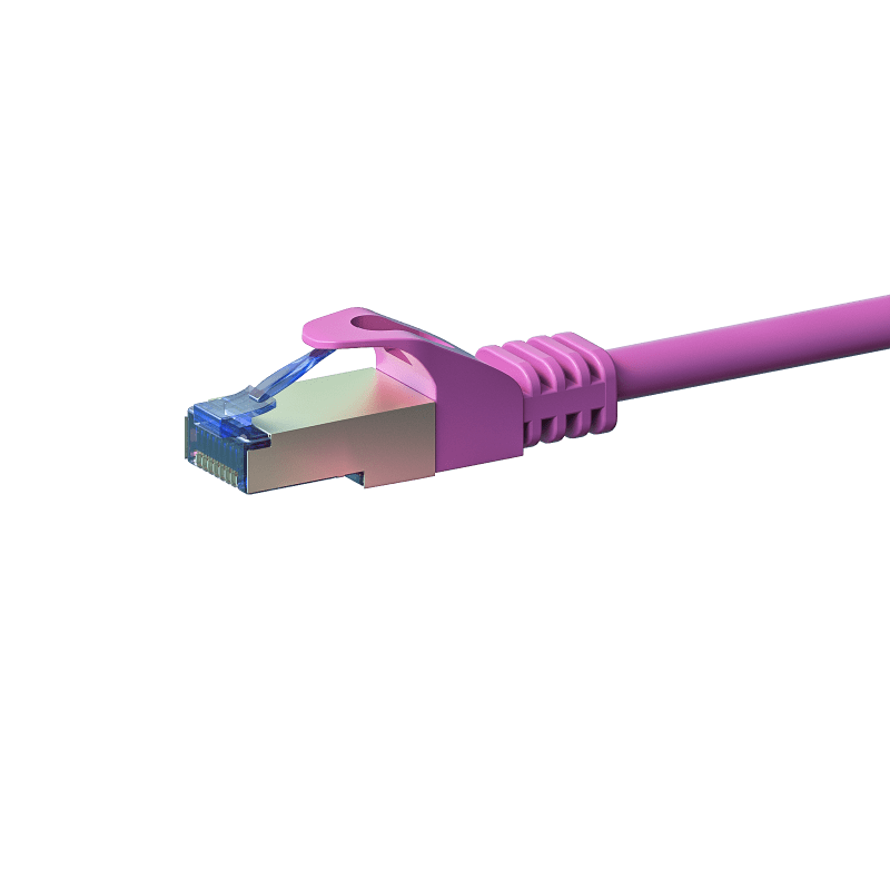 Cat6a internetkabel 3m roze 100% koper - extra afgeschermd