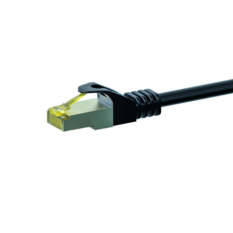 Cat7 internetkabel 15m zwart 100% koper - extra afgeschermd