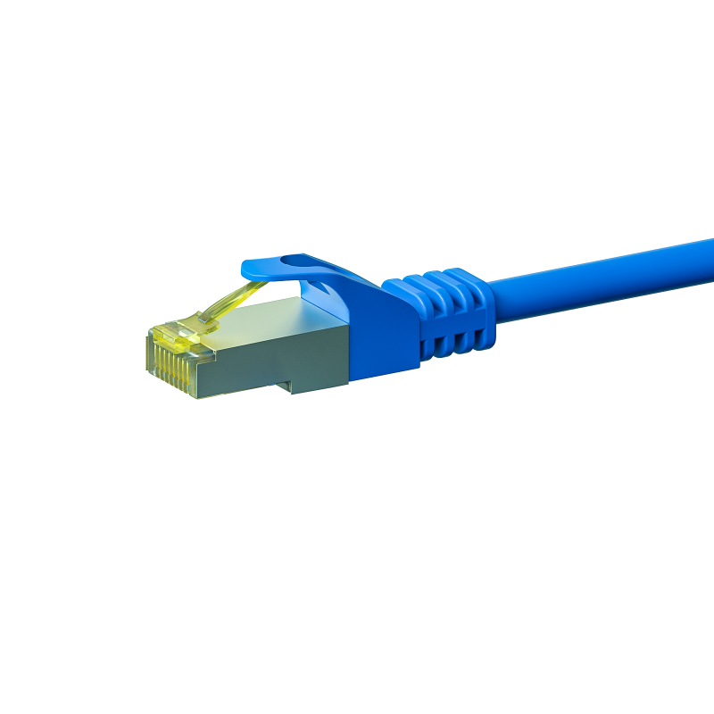 Cat7 internetkabel 10m blauw 100% koper - extra afgeschermd