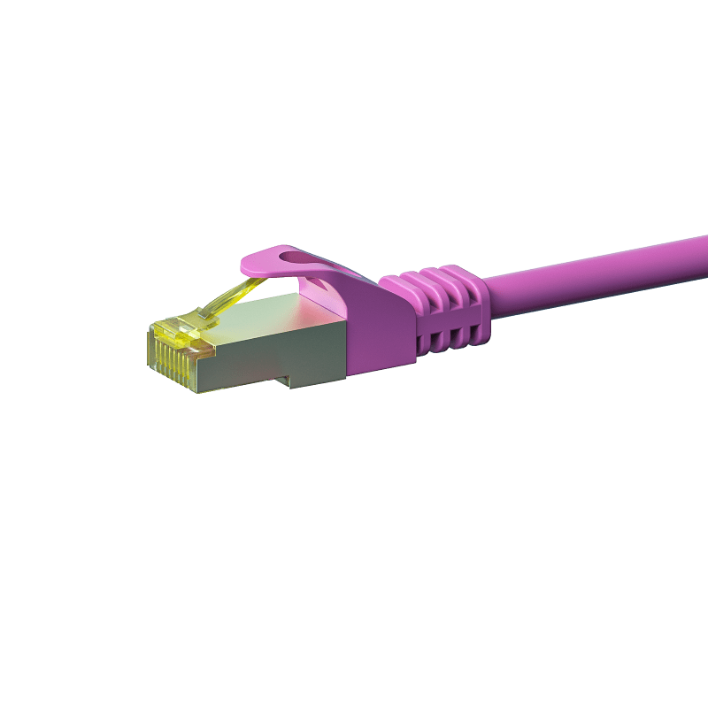 Cat7 internetkabel 1,50m roze 100% koper - extra afgeschermd