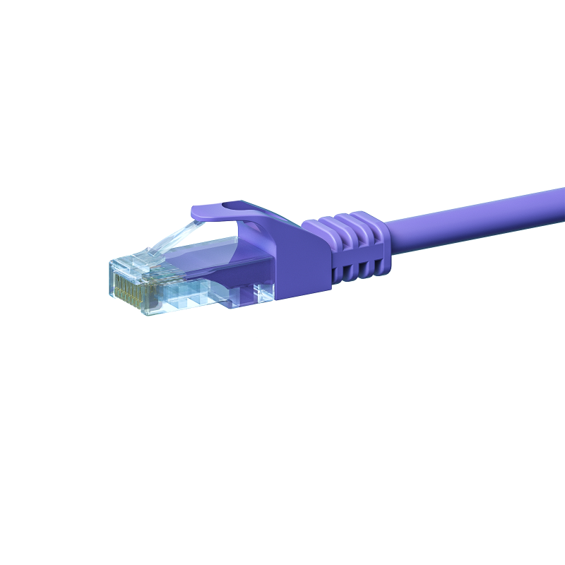 CAT5e internetkabel 0,25m paars - onafgeschermd - CCA