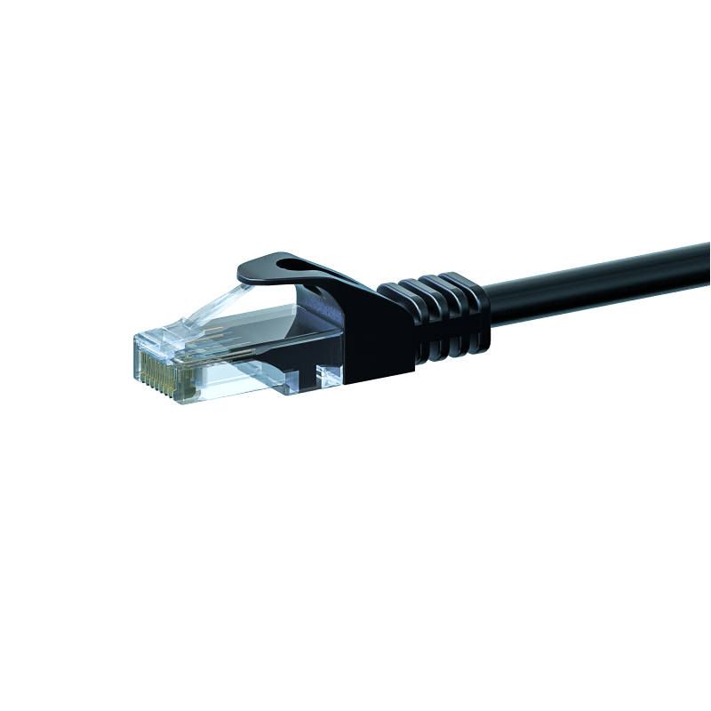 Cat6 internetkabel 1,50m zwart - onafgeschermd - CCA