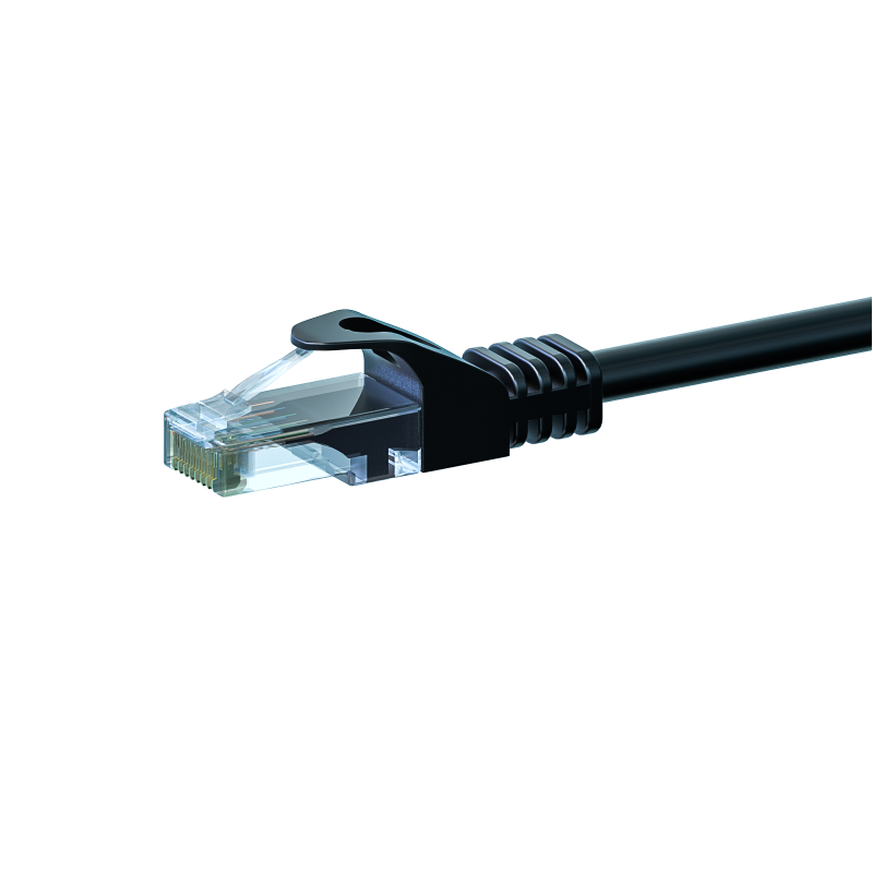 Cat6 internetkabel 3m zwart - onafgeschermd - CCA