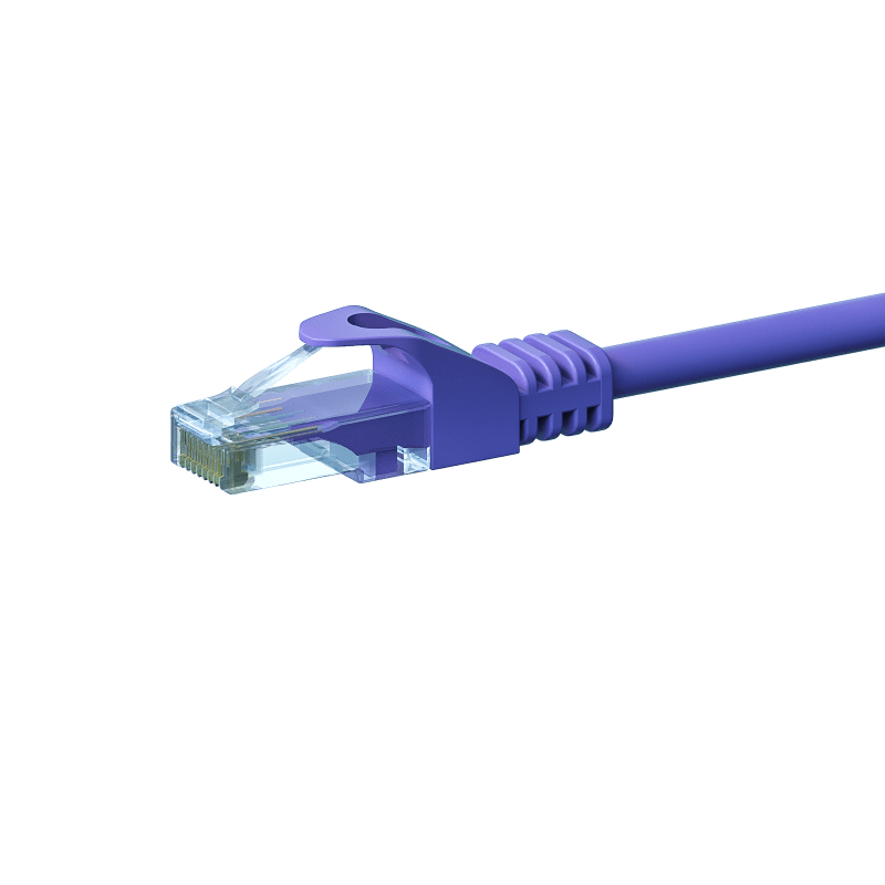 Cat6 internetkabel 1,50m paars - onafgeschermd - CCA