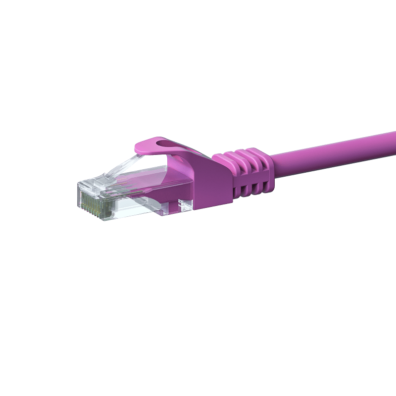 Cat6 internetkabel 7,50m roze - onafgeschermd - CCA