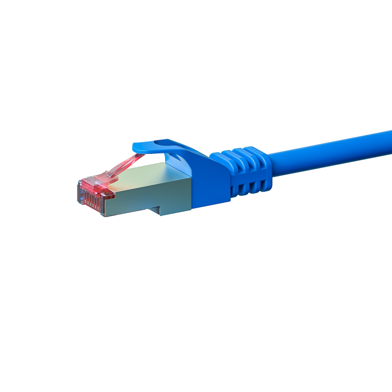 Cat6 internetkabel 0,50m blauw 100% koper - extra afgeschermd