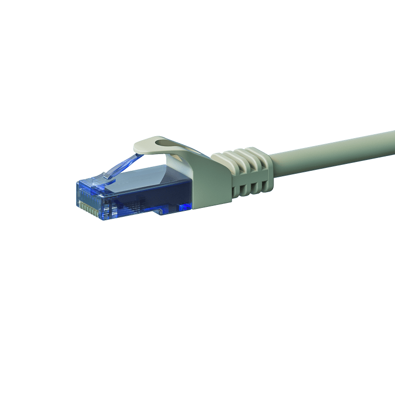 Cat6a internetkabel 20m grijs 100% koper - onafgeschermd