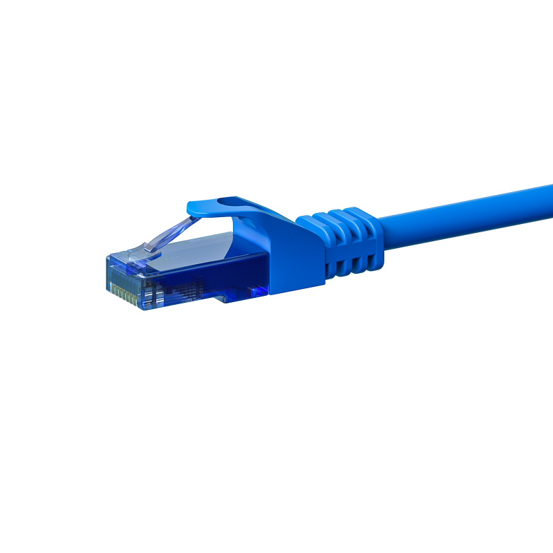 Cat6a internetkabel 1,50m blauw  100% koper - onafgeschermd