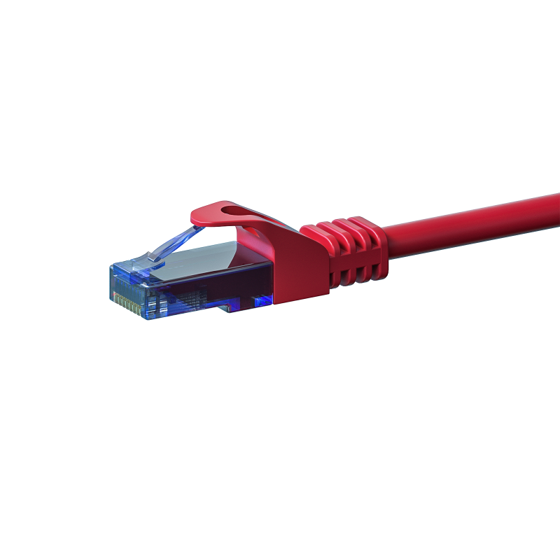 Cat6a internetkabel 20m rood 100% koper - onafgeschermd