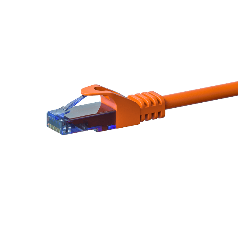 Cat6a internetkabel 1,50m oranje 100% koper - onafgeschermd