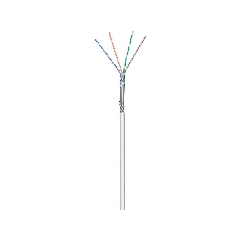 CAT5e F/UTP 50m kabel op rol soepel grijs CCA